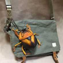画像をギャラリービューアに読み込む, ムネアカセンチコガネのポーチ Geotrupidae pouch